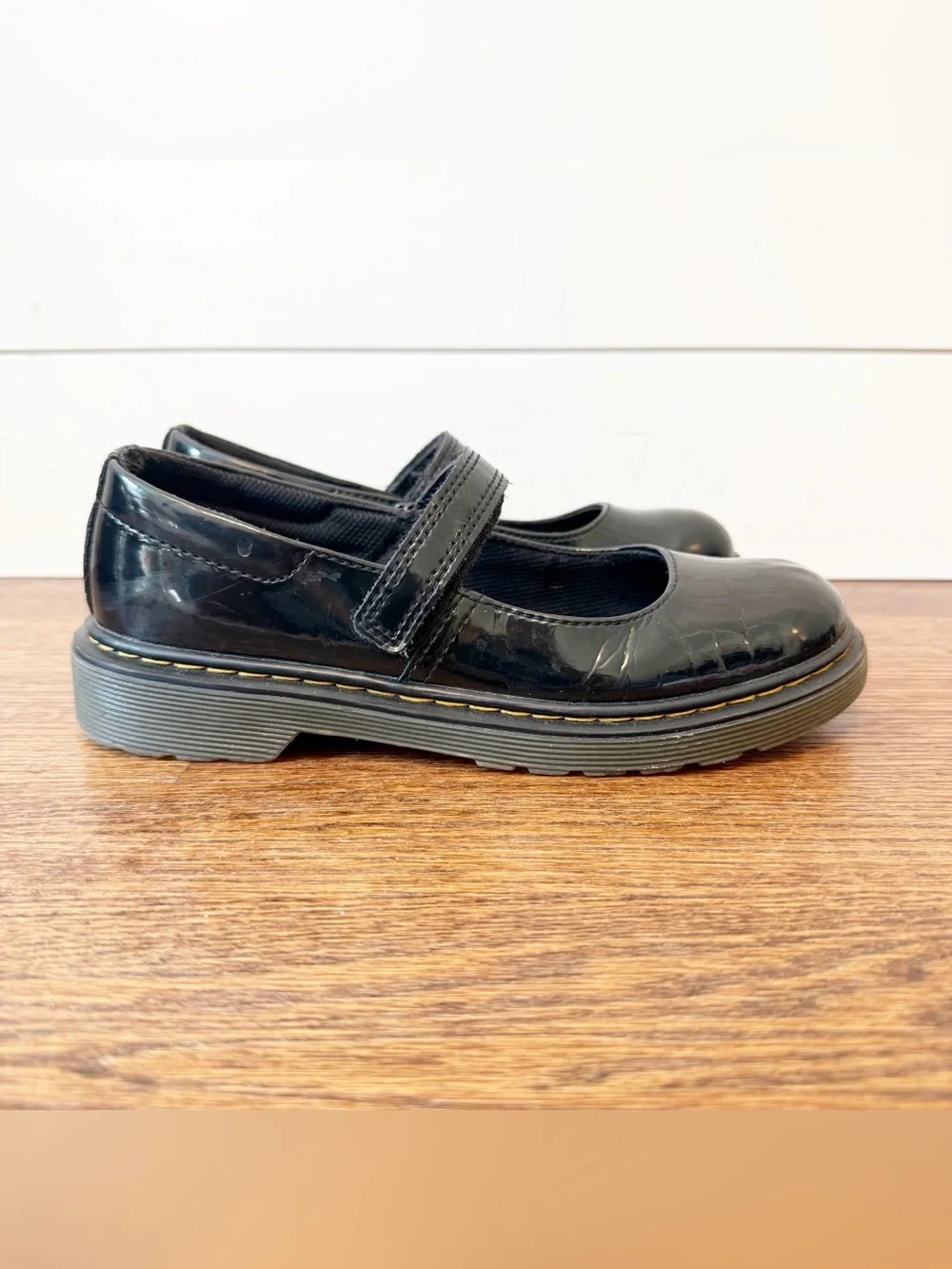 Dr. Martens | Kids Maccy Patent Leather Mary Jane Shoes - Black Size 4